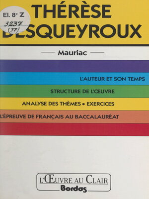cover image of Thérèse Desqueyroux, Mauriac